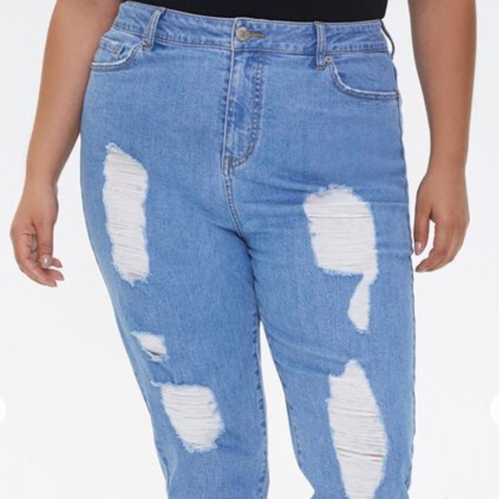 Distressed Mom Jeans - Picture 2 of 6